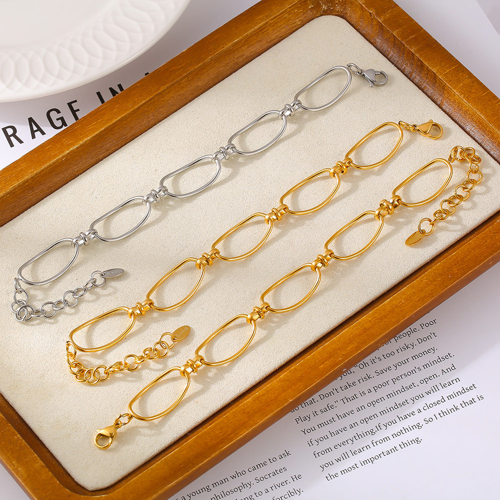 activewear — titanium steel chain bracelet
