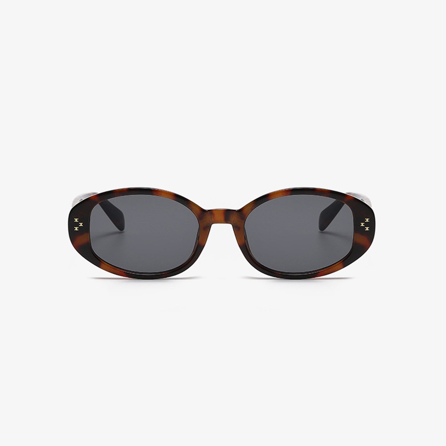 polycarbonate frame oval sunglasses styled as apparel