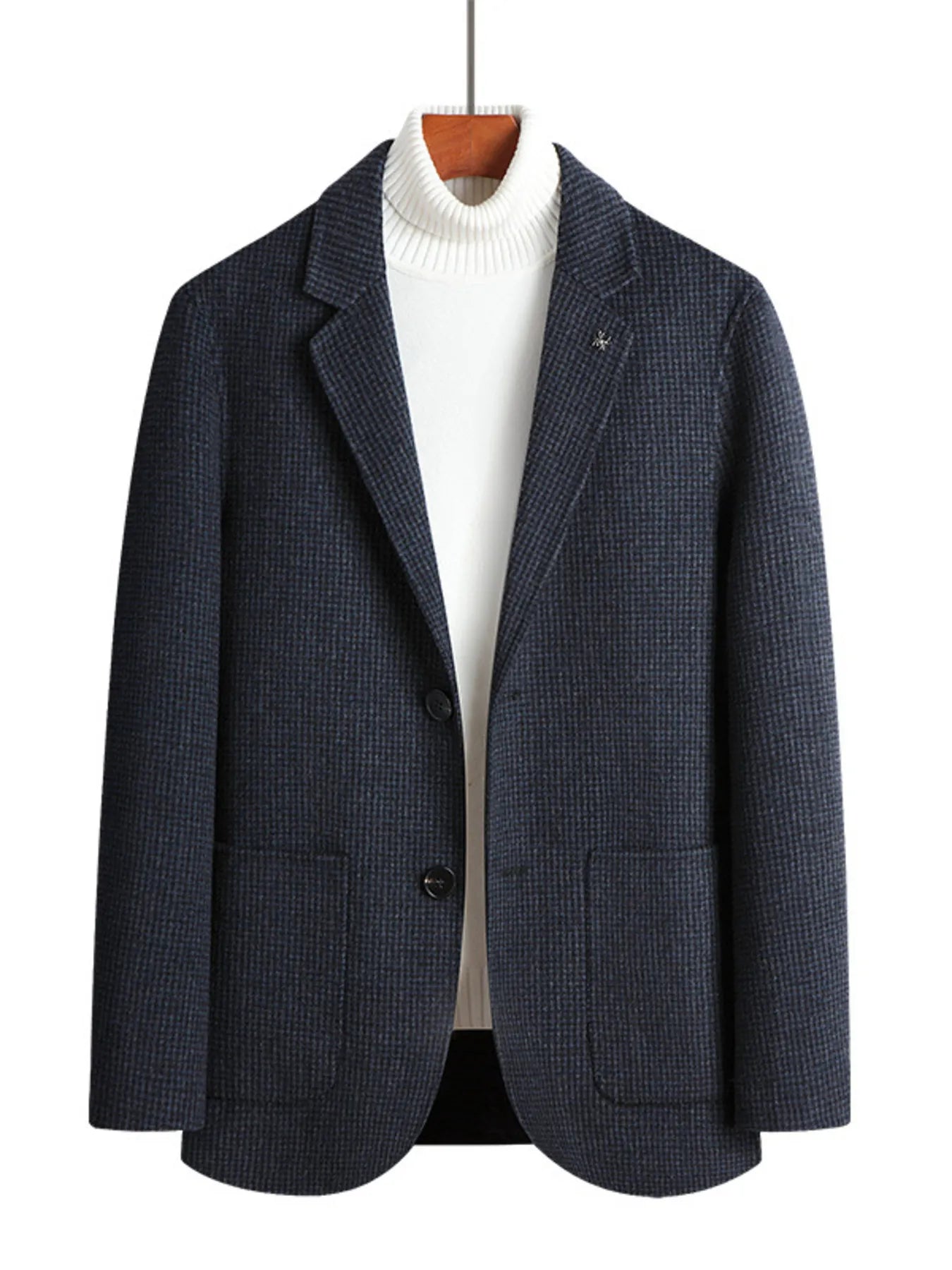 men’s casual puffer jacket with high collar