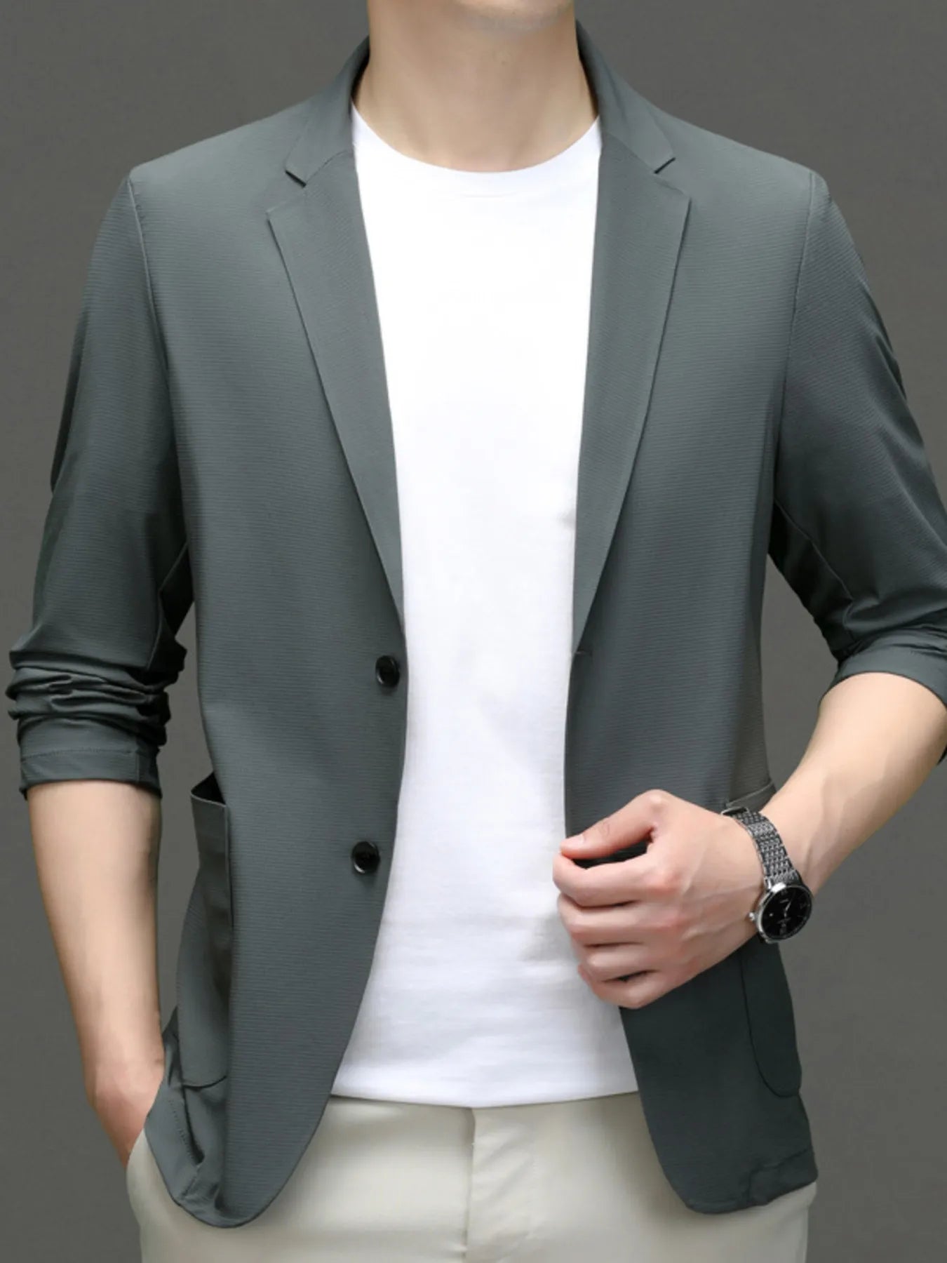 men’s double-breasted overcoat with sherpa lining