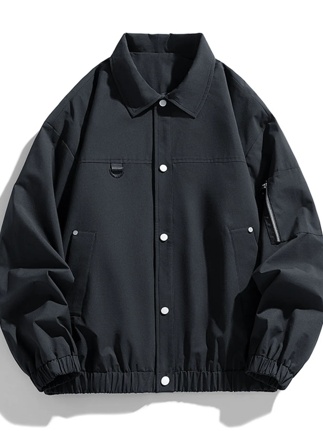 men’s colorblock casual topcoat with button front