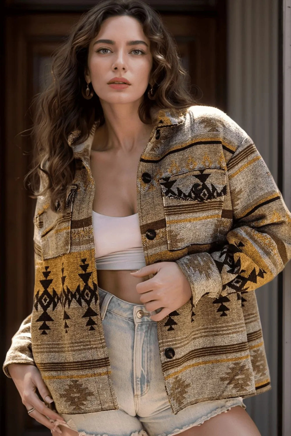 high-neck winter jacket for women with scarf accessory