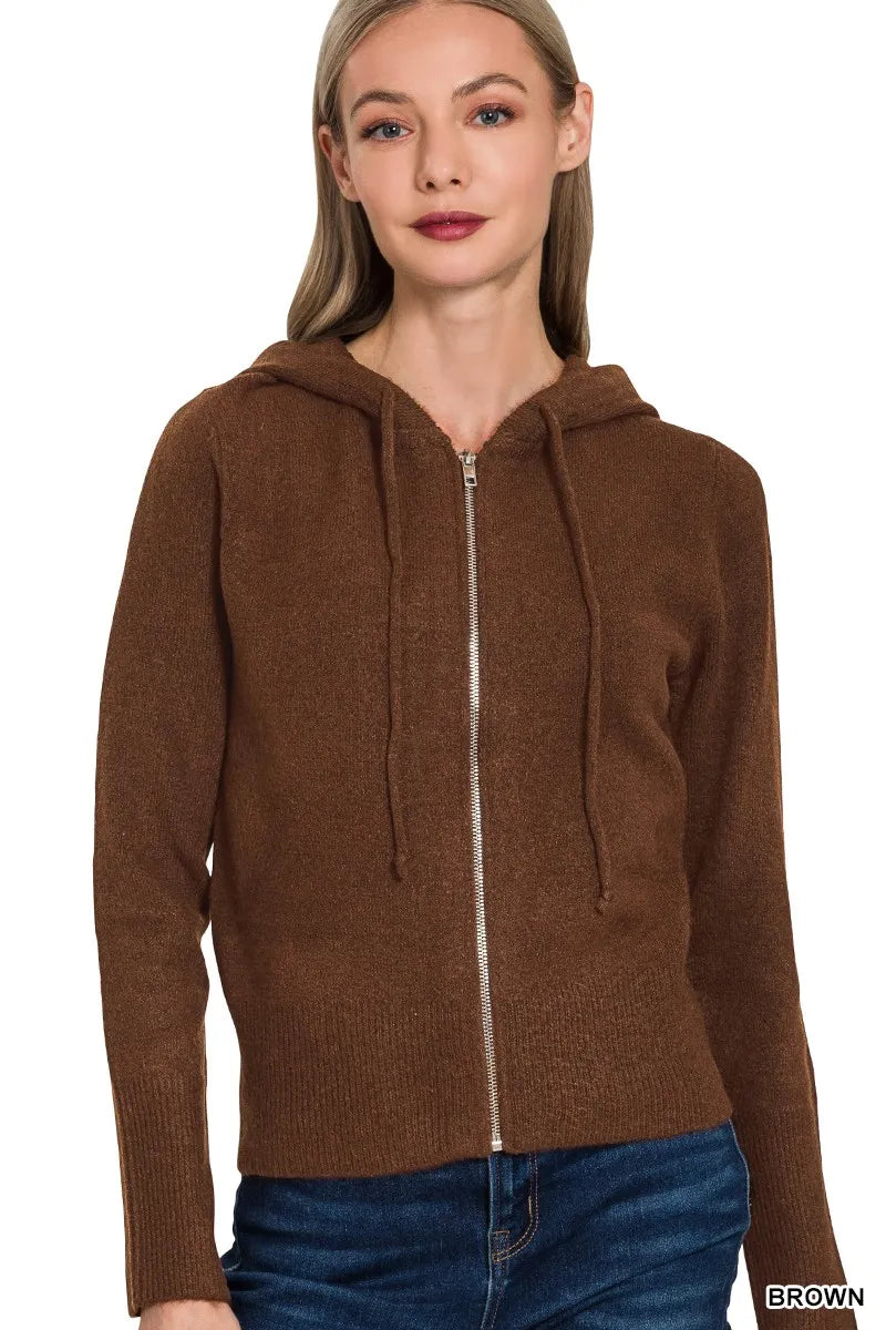 zenana balloon sleeve popcorn textured cardigan - cozy statement knitwear shown as women’s cardigan