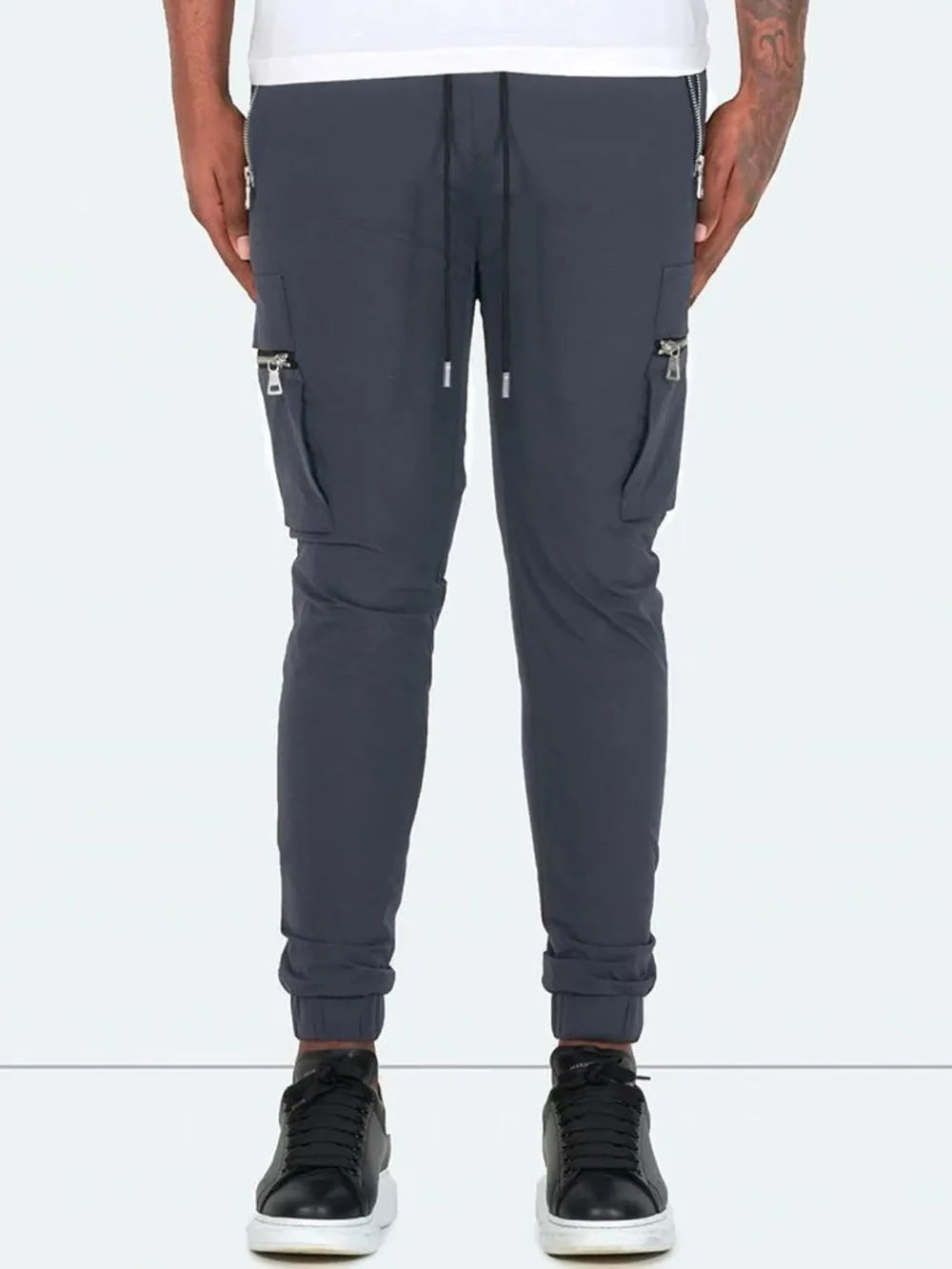 Men's Drawstring Pants with Pockets Dusty Blue
