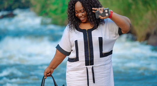 Confident woman wearing stylish plus size clothes for ladies in 2025 – modern fashion shoot featuring inclusive, curve-friendly outfits by Donjane