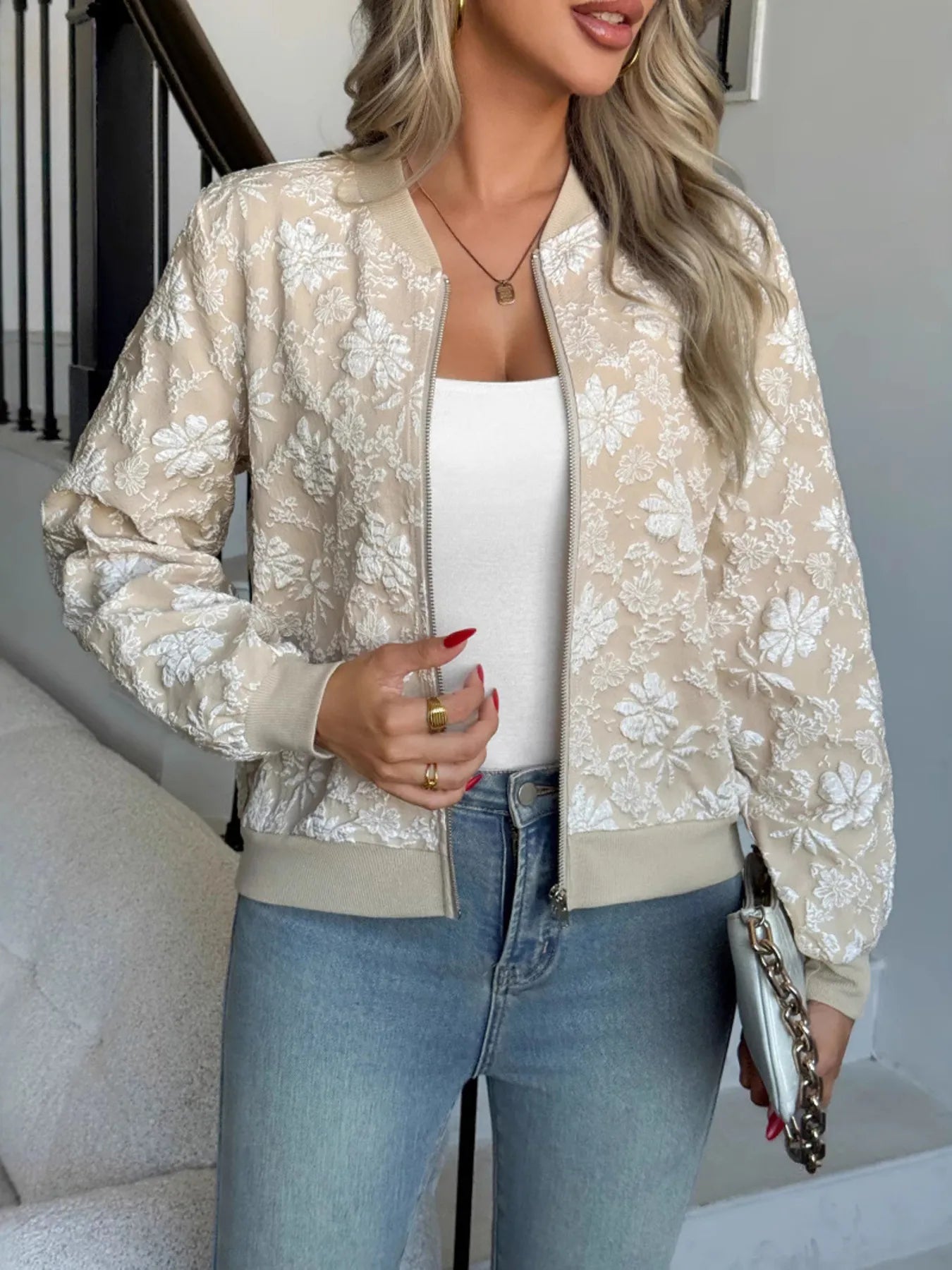 Zip Up Long Sleeve Jacket