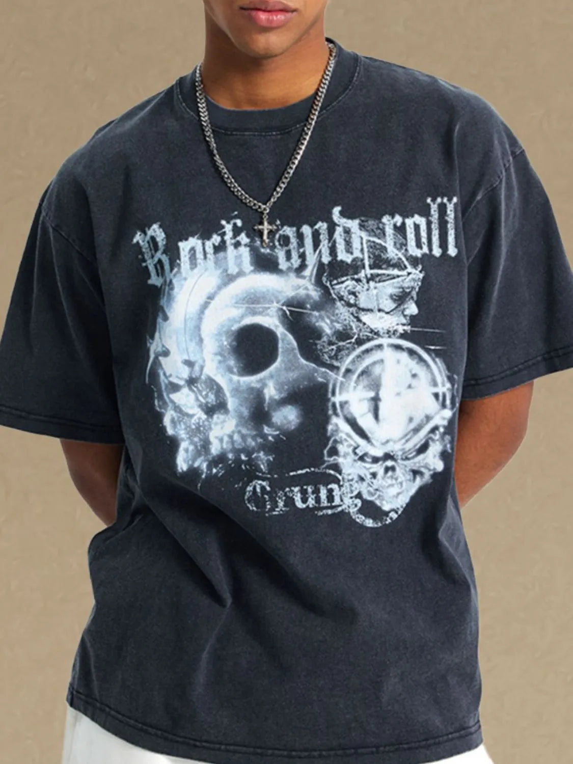 Men's Graphic Round Neck Half Sleeve T-Shirt