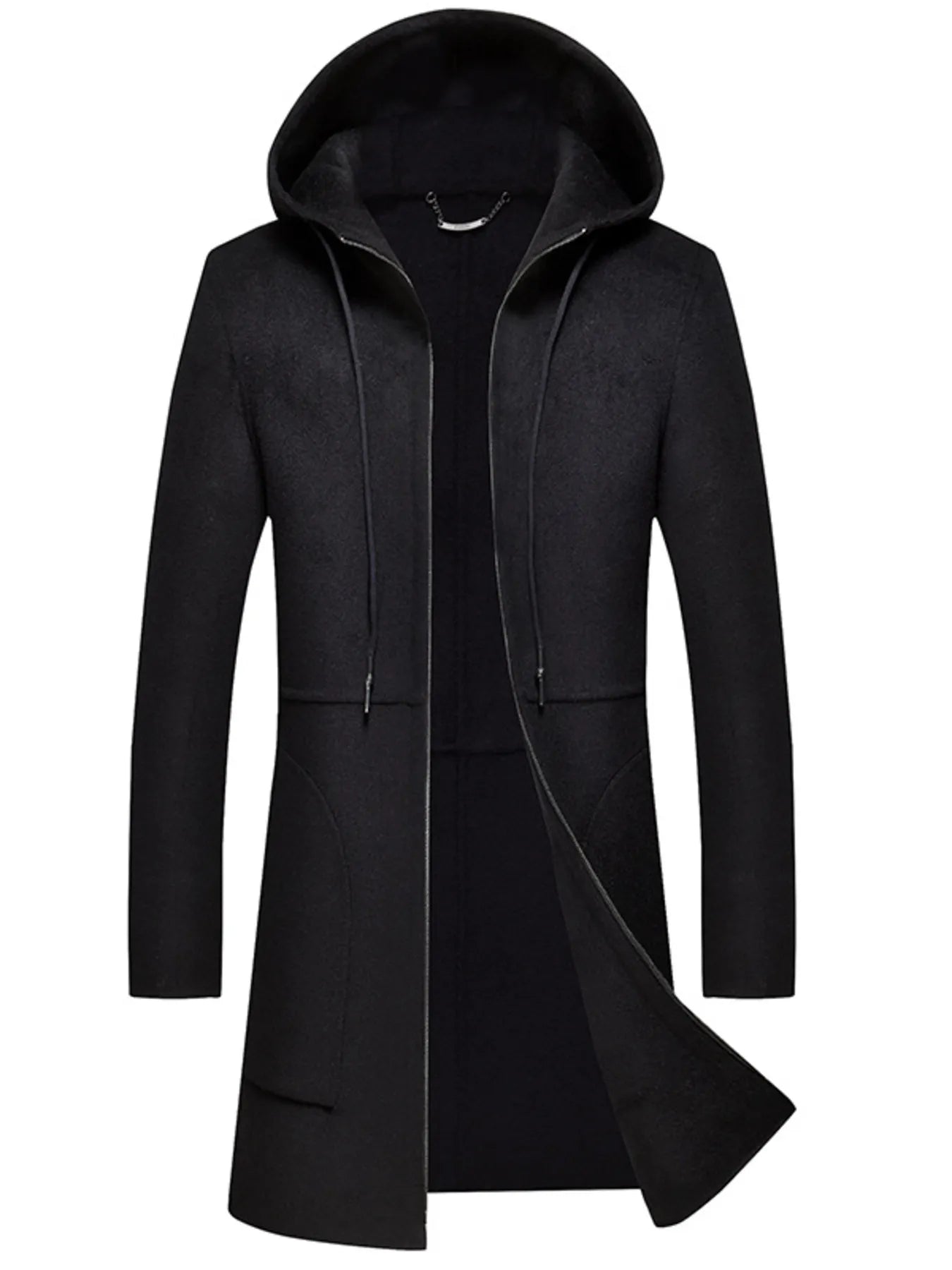 men’s sleek casual topcoat with shoulder detail