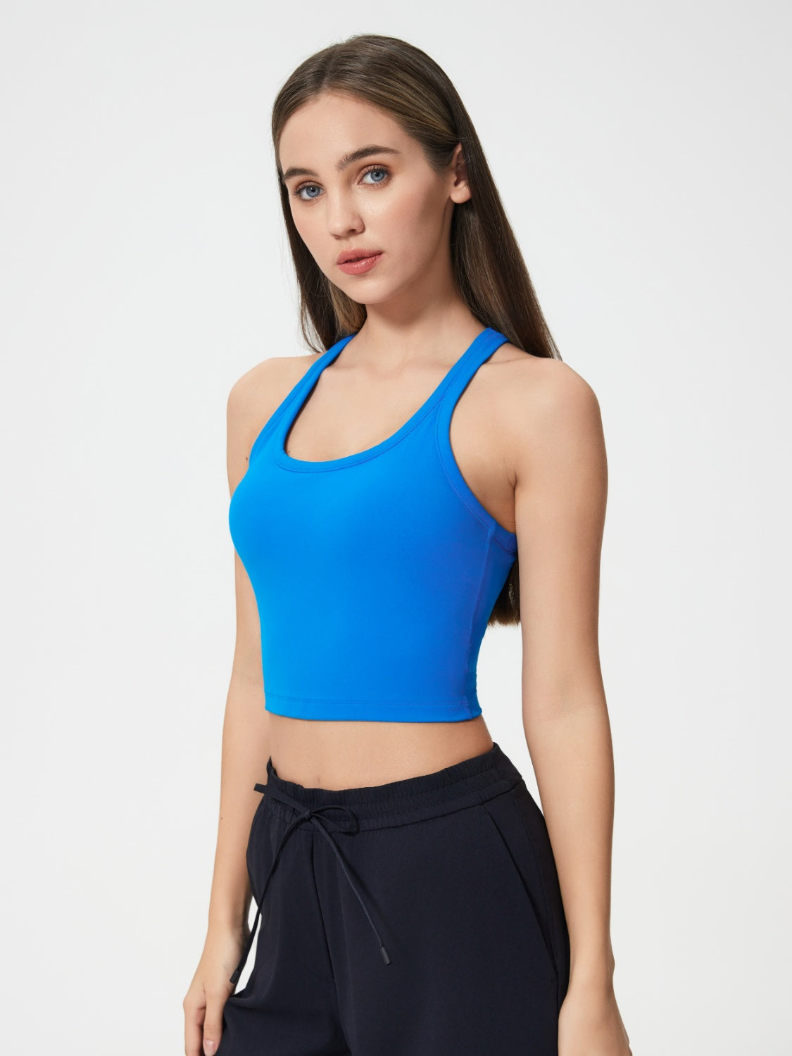 Millennia Scoop Neck Active Tank with Detachable Chest Pads