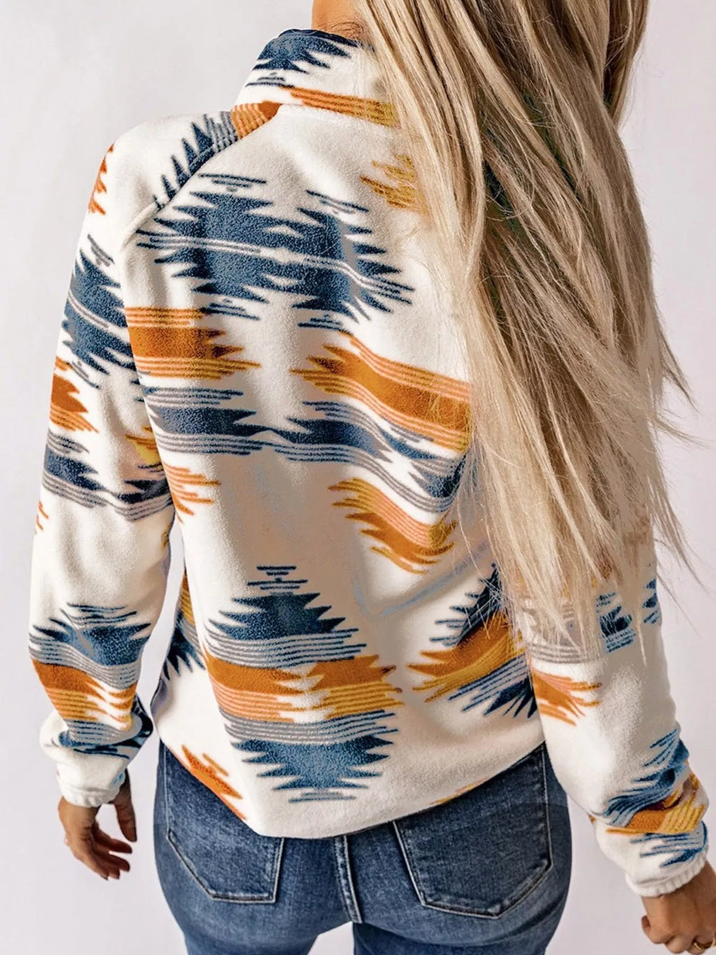women's geometric snap down jacket - additional image