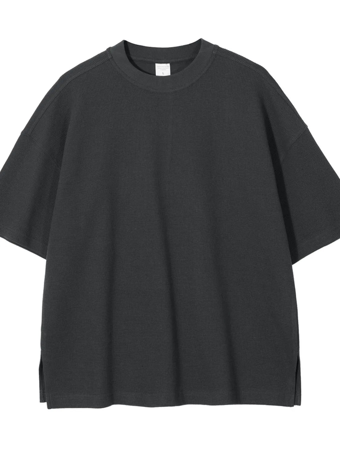 Men's Round Neck Half Sleeve T-Shirt Dark Gray