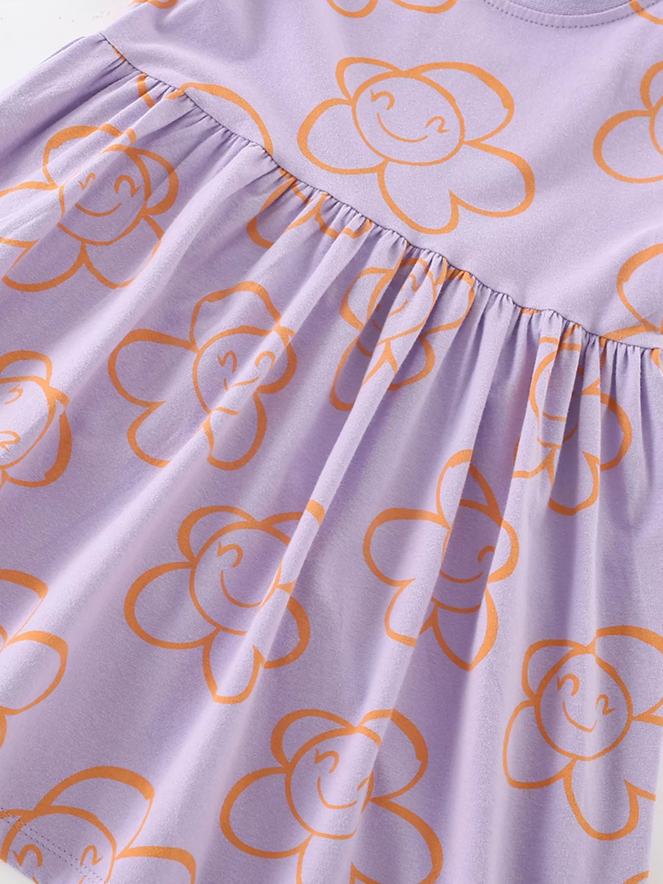 women's children's flower print casual dress - extra view