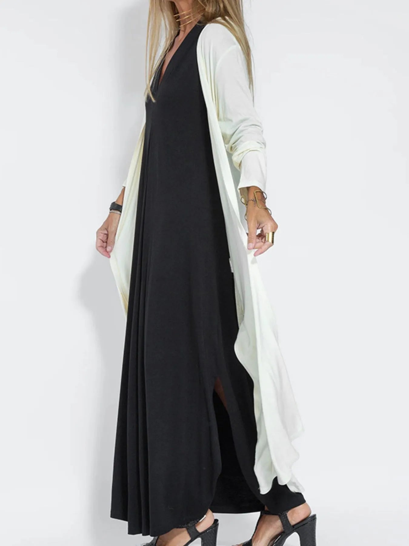 Full Size V-Neck Sleeveless Maxi Dress with Slit Plus Size