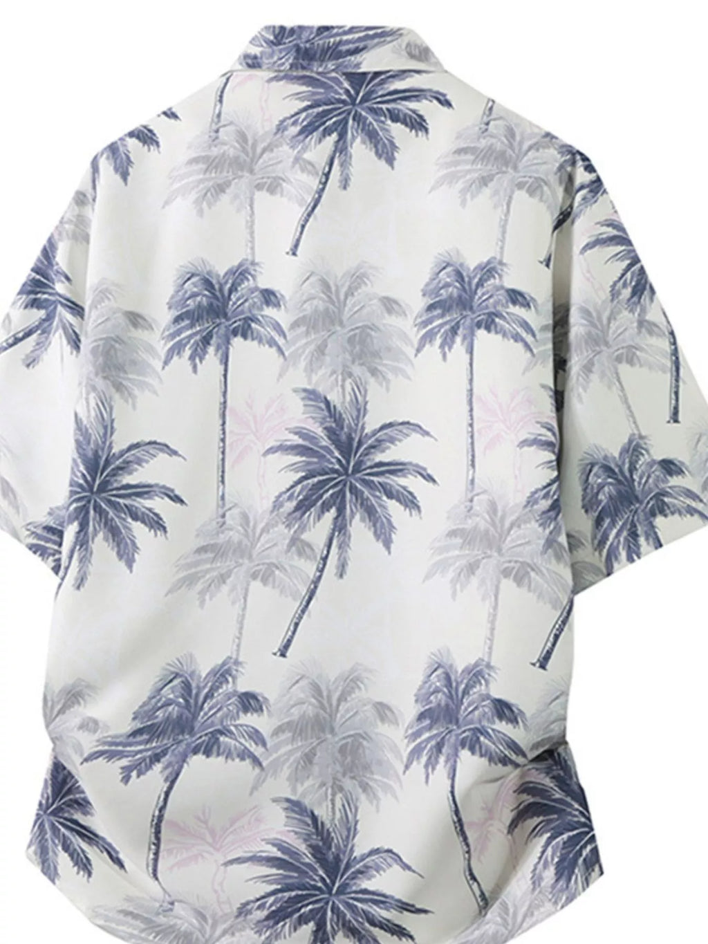men's men's plus size tropical print short sleeve casual shirt - extra view