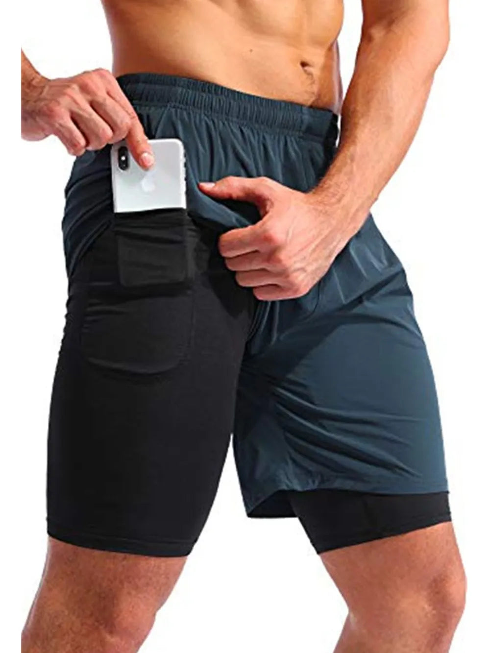 men’s activewear — men's elastic waist active shorts