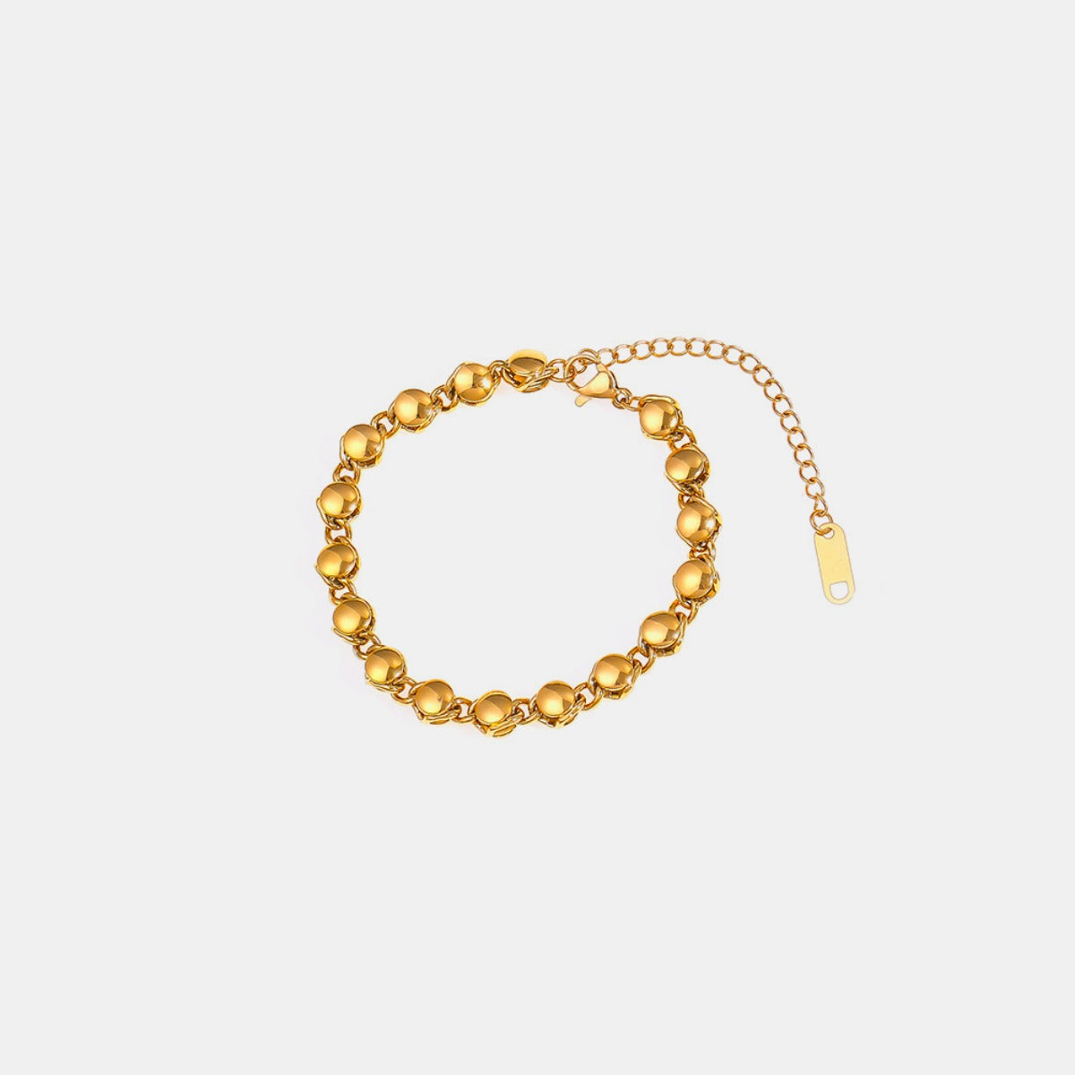 18K Gold-Plated Titanium Steel Bracelet Gold One Size