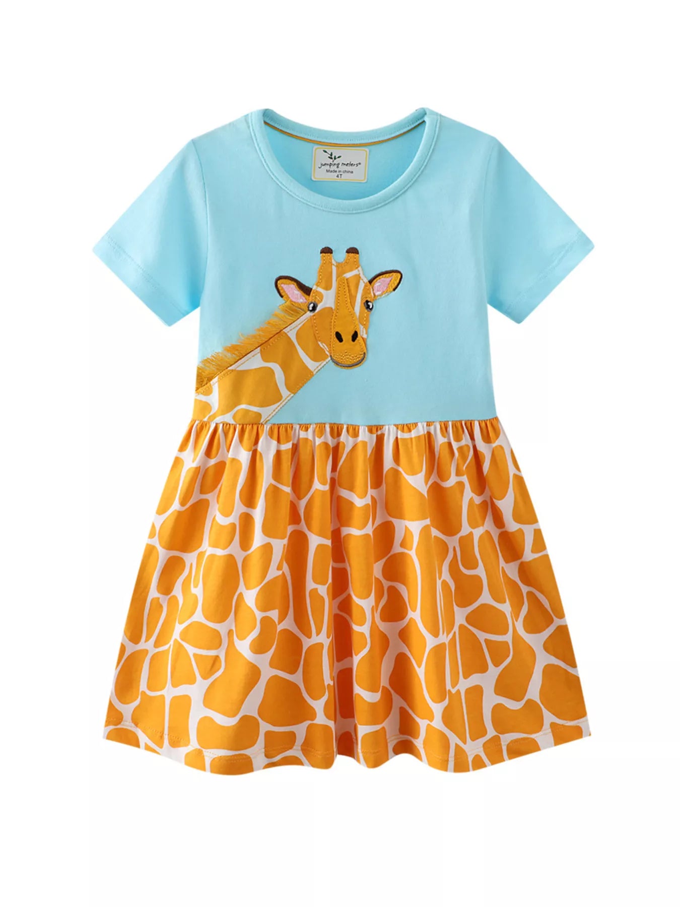 women's children's giraffe print casual dress - main product image