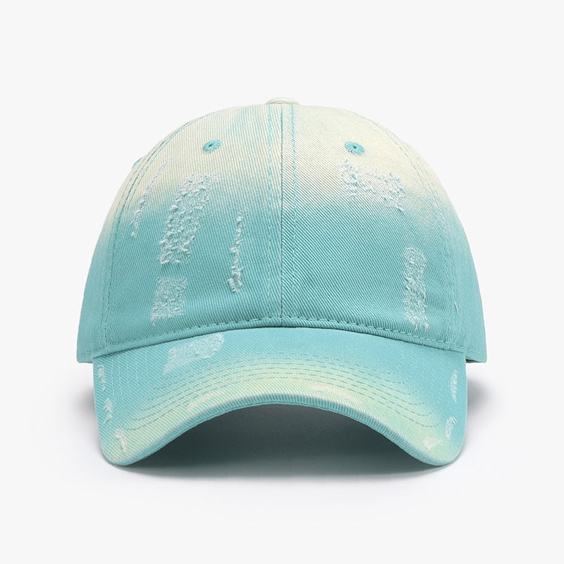 Adjustable Cotton Baseball Hat Aqua One Size