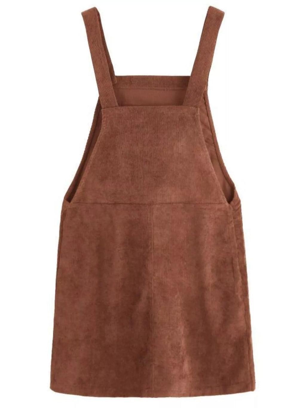 women's corduroy wide strap overall dress - extra view