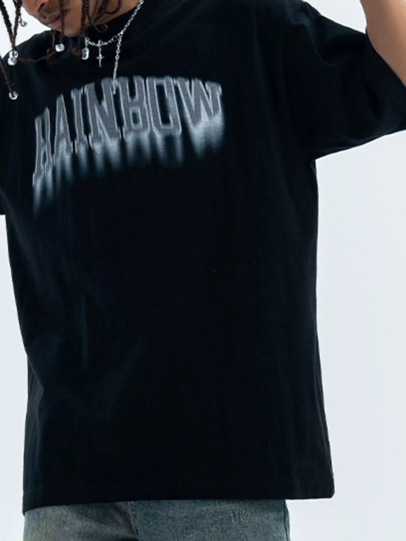 men's men's letter round neck short sleeve t-shirt - second view