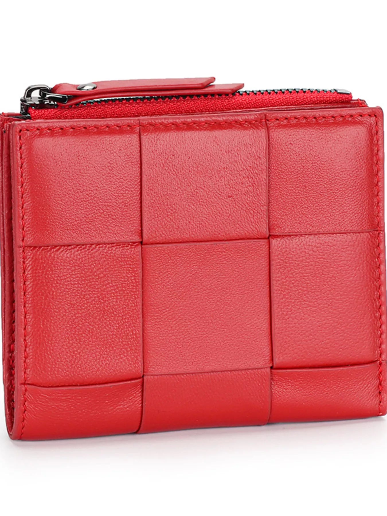women's woven leather card case - styling option
