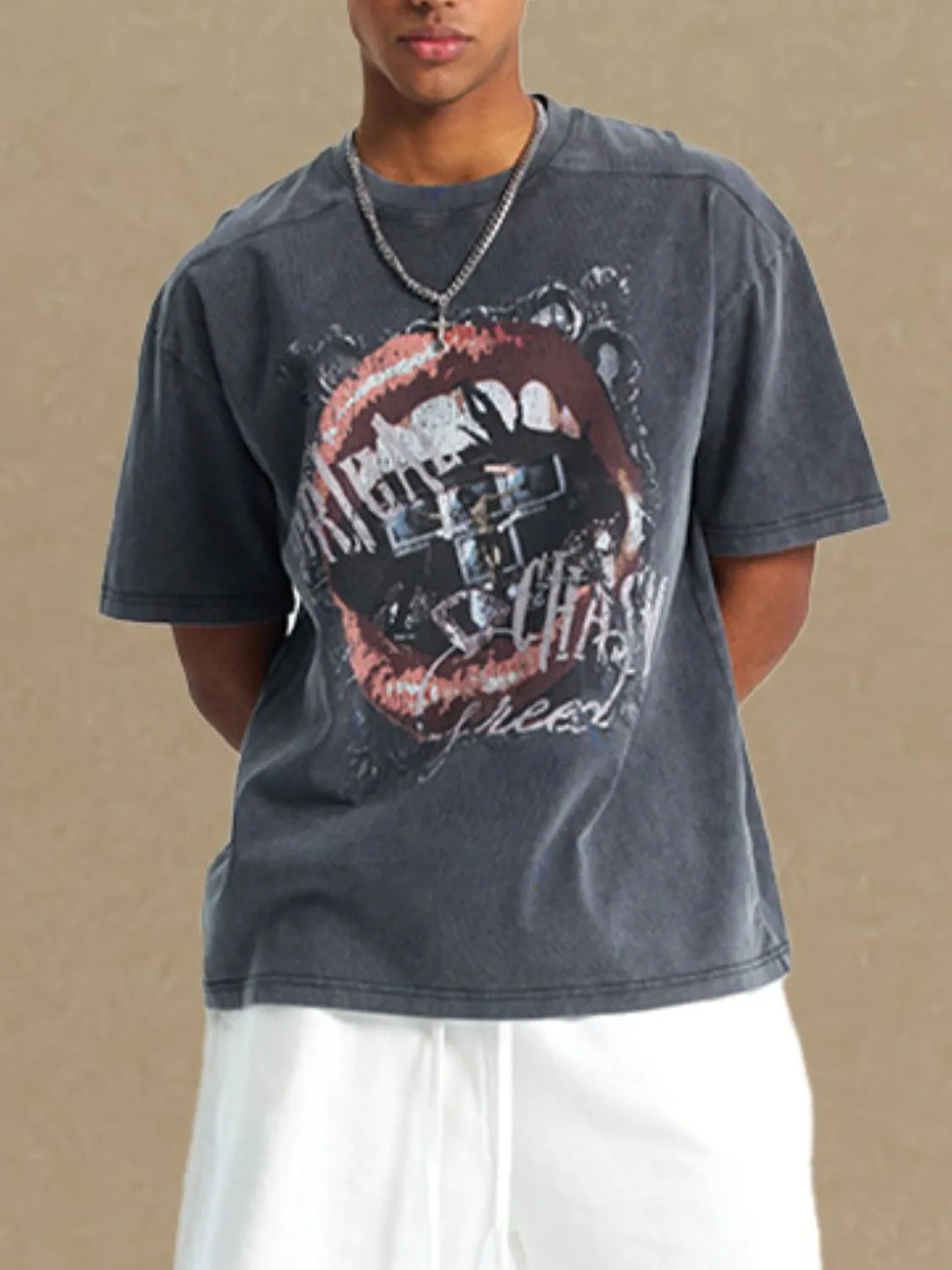 Men's Graphic Round Neck Half Sleeve T-Shirt