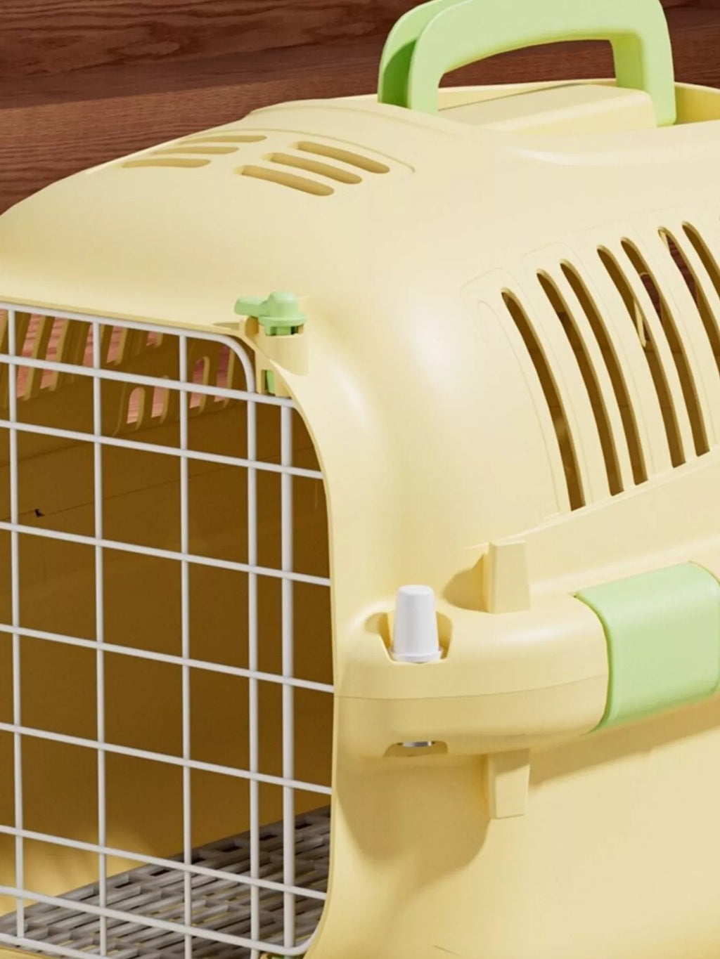 portable ventilated pet carrier travel cage - lifestyle shot