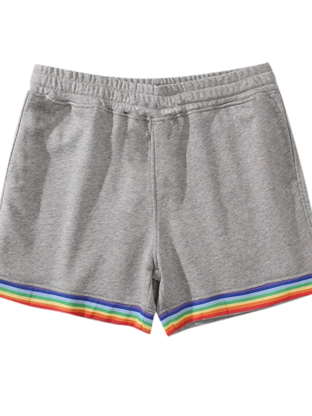 Men's Full Size Elastic Waist Shorts Plus Size Gray