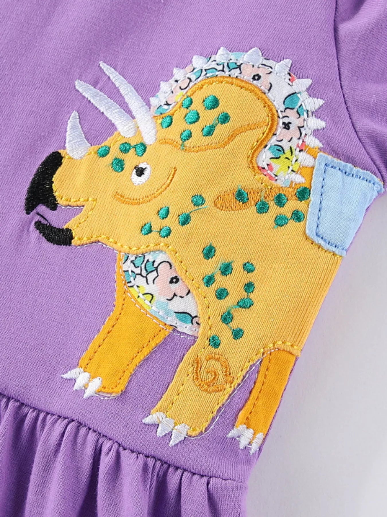 women's children's dinosaur long sleeve dress - styling option