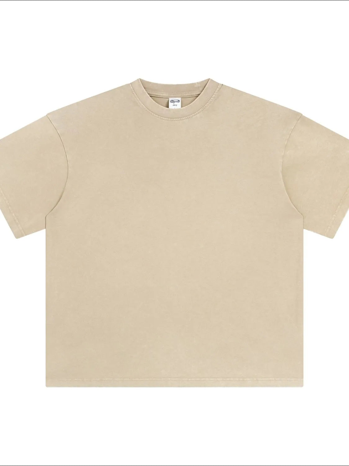 Men's Round Neck Half Sleeve T-Shirt Beige