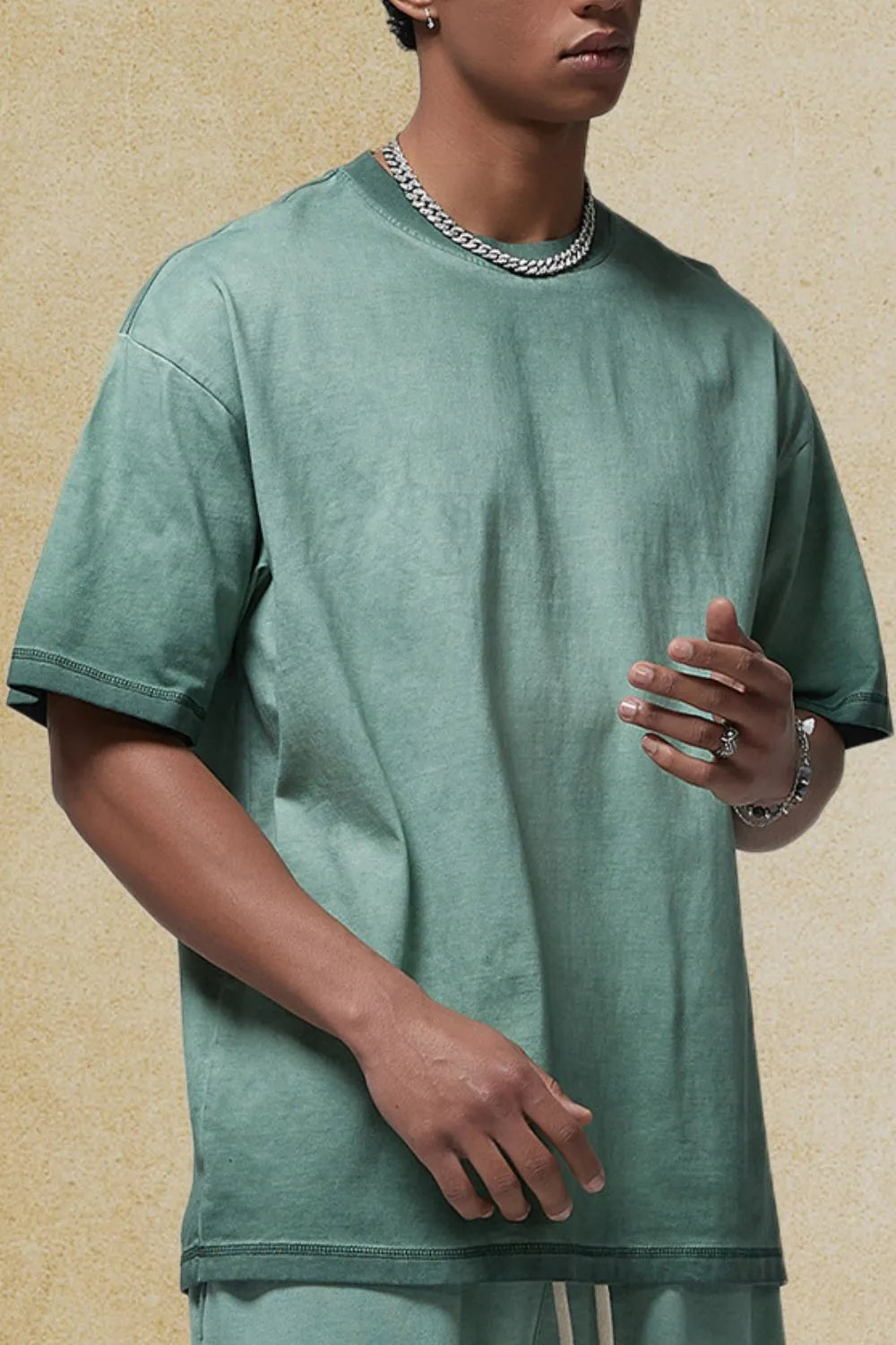 men's round neck half sleeve t-shirt men’s casual tee