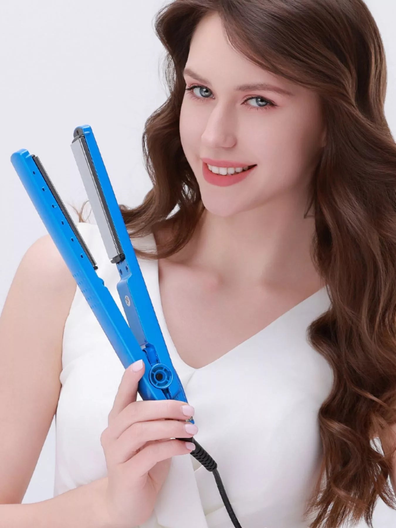 adjustable temperature hair straightener - styling option