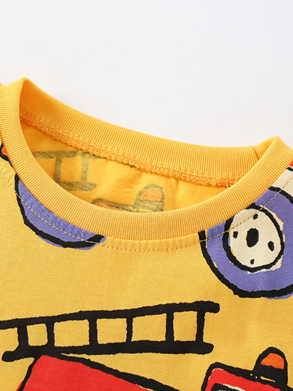 women's children's truck print short sleeve t-shirt - side view