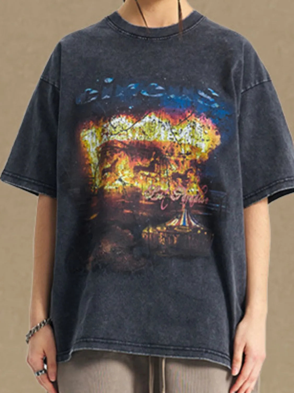 Men's Graphic Round Neck Half Sleeve T-Shirt