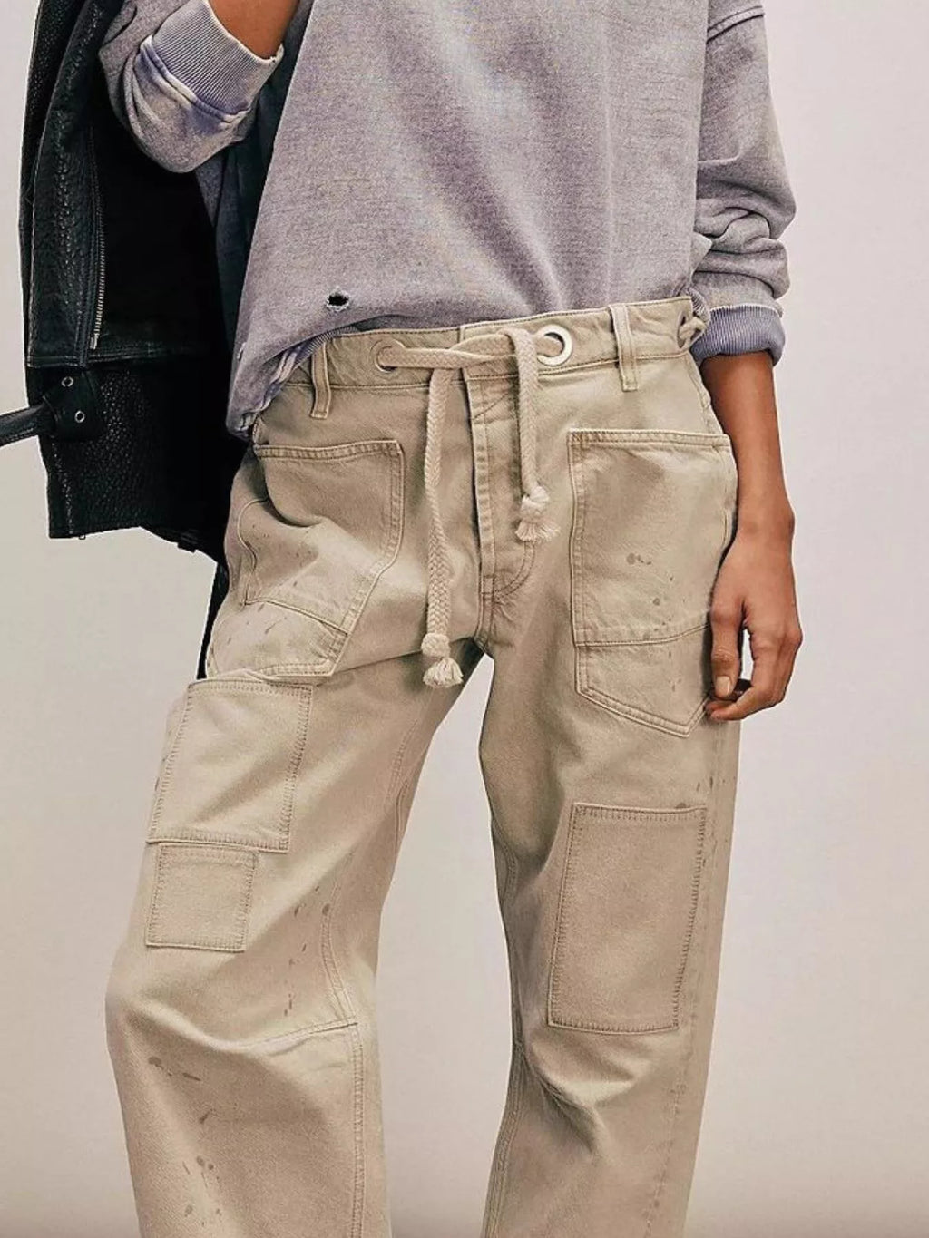 women's washed relaxed fit jeans - extra view