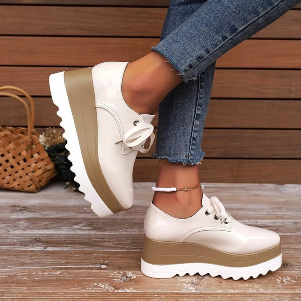 women's lace up platform sneakers - additional image