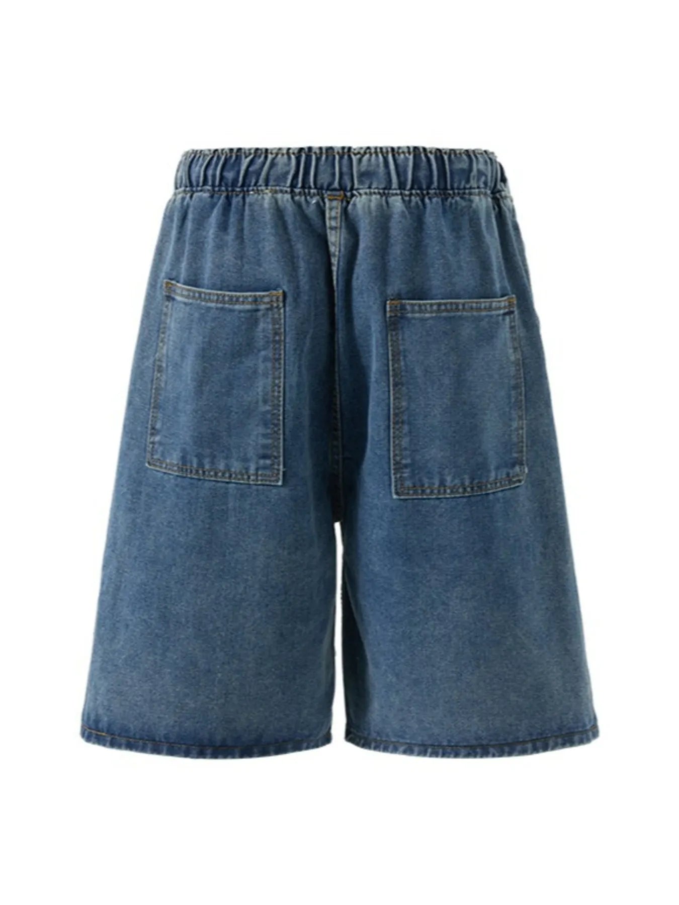 men's men's plus size loose fit wash denim shorts - styling option