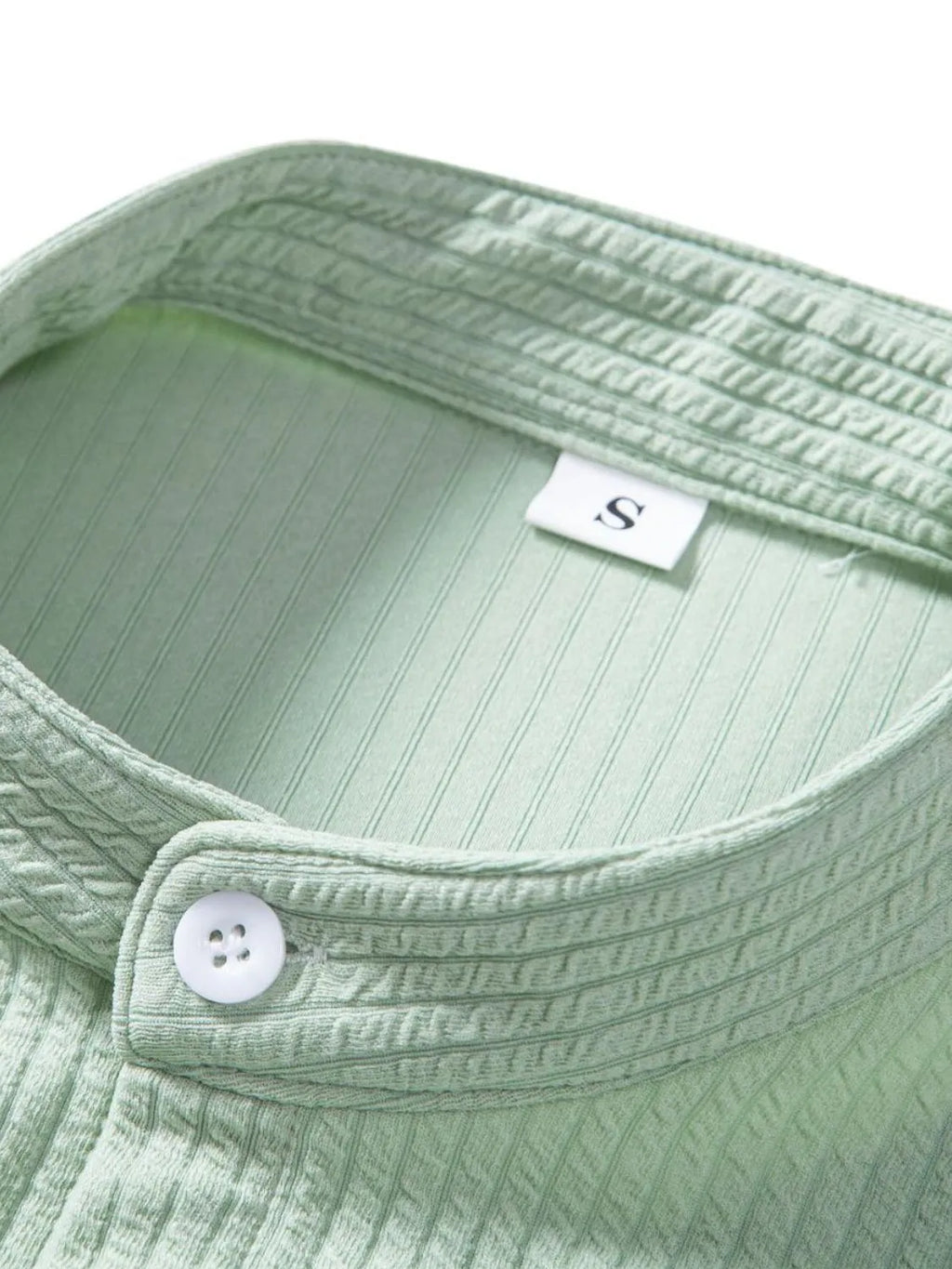 men's men's ribbed short sleeve shirt and shorts set - additional image