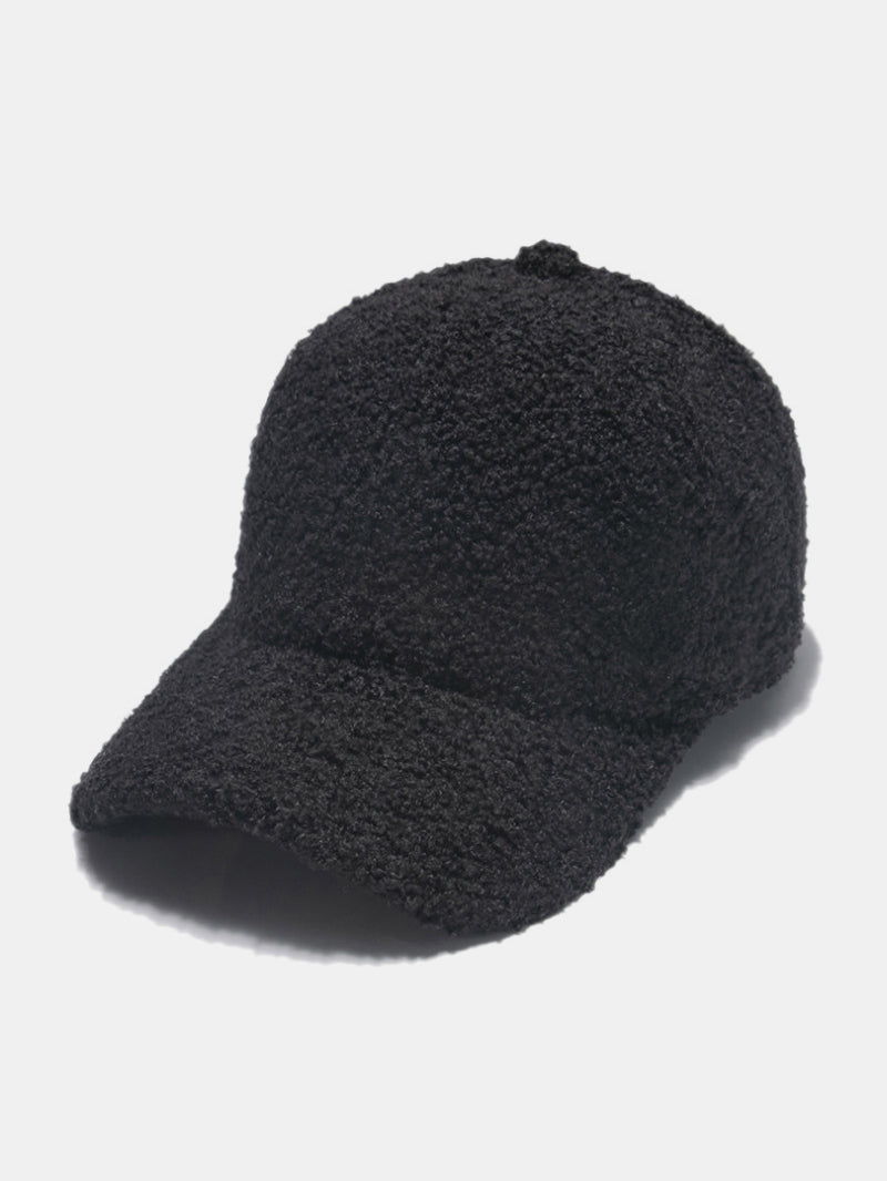 Sherpa Solid Color Baseball Cap Black One Size