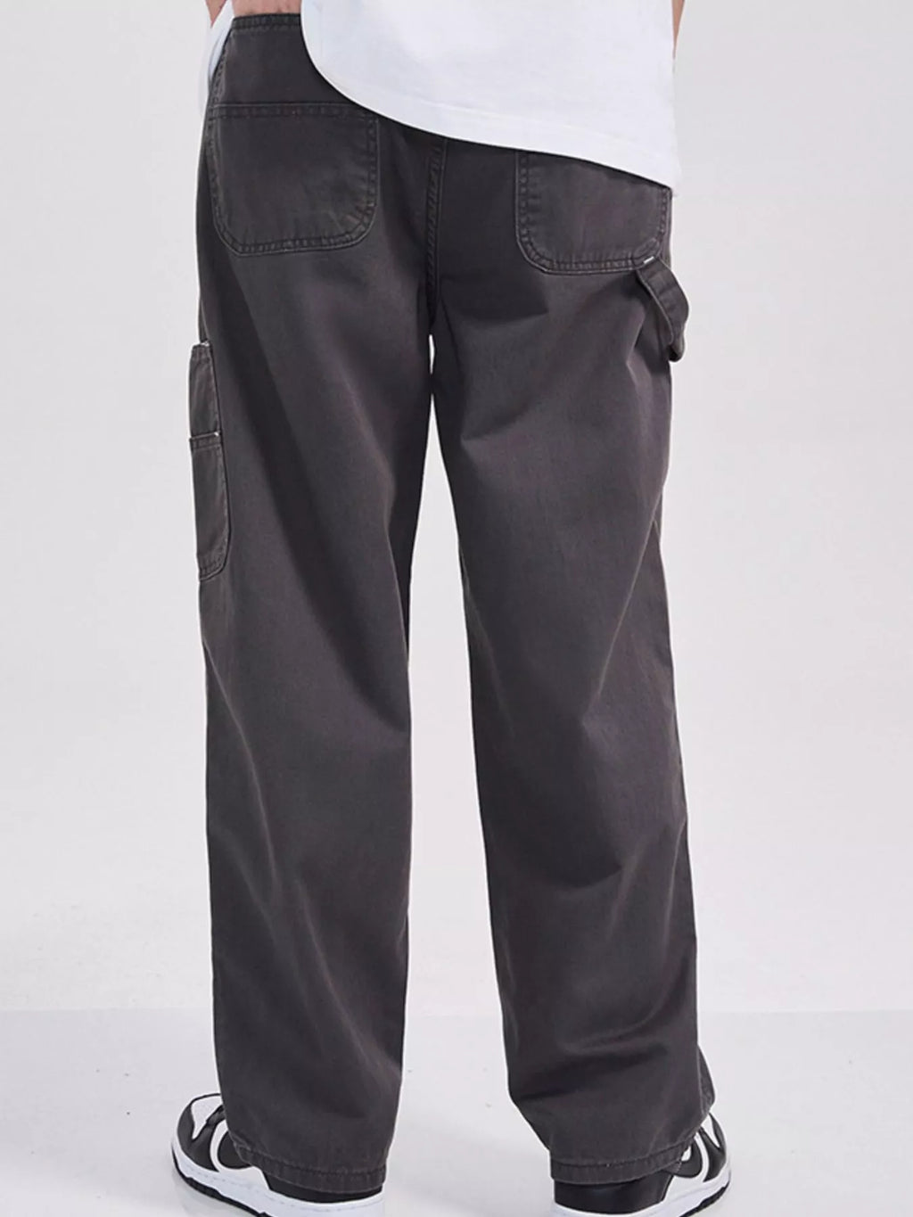 men's men's full size loose fit cargo jeans plus size - additional image