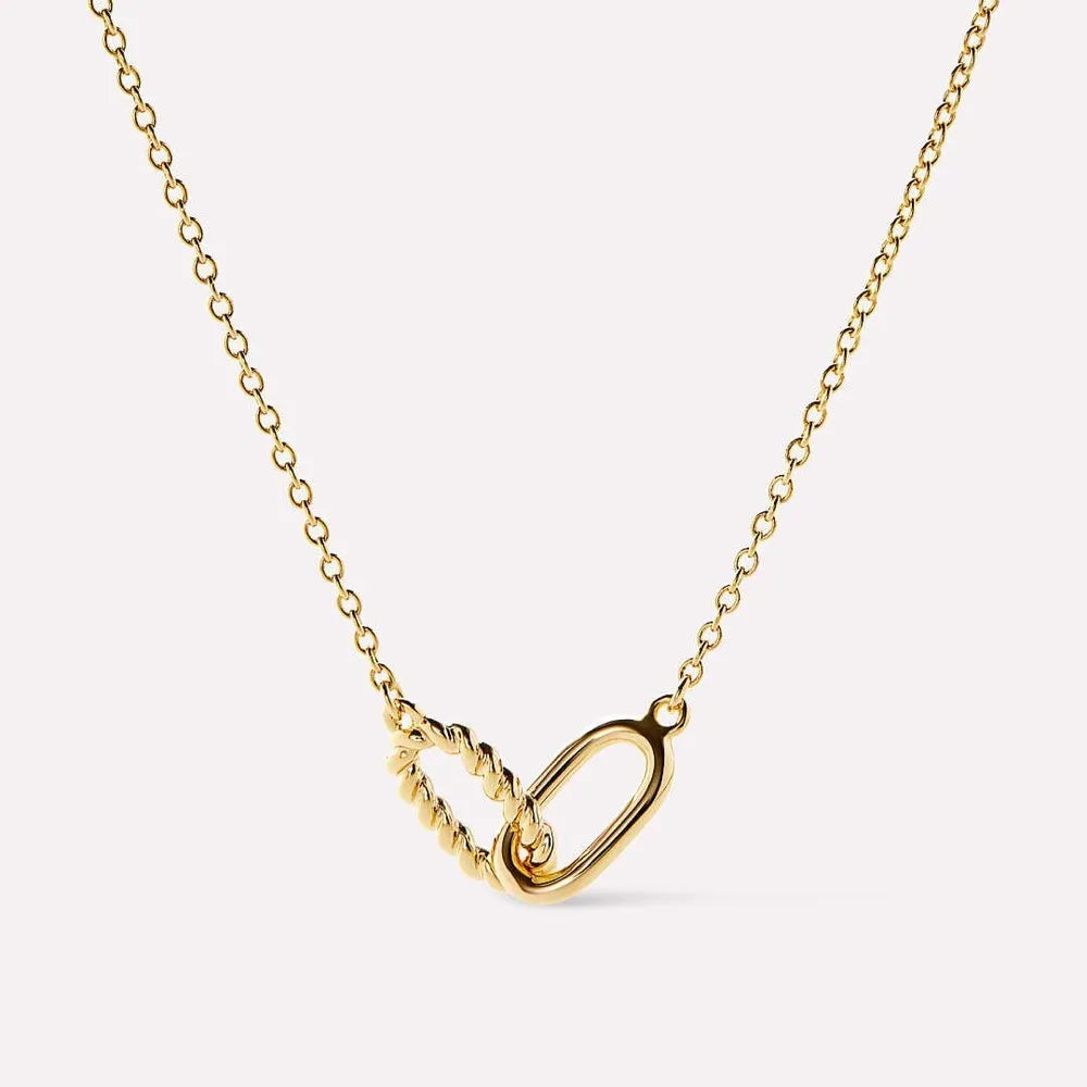 interlocked titanium steel necklace — women’s activewear view