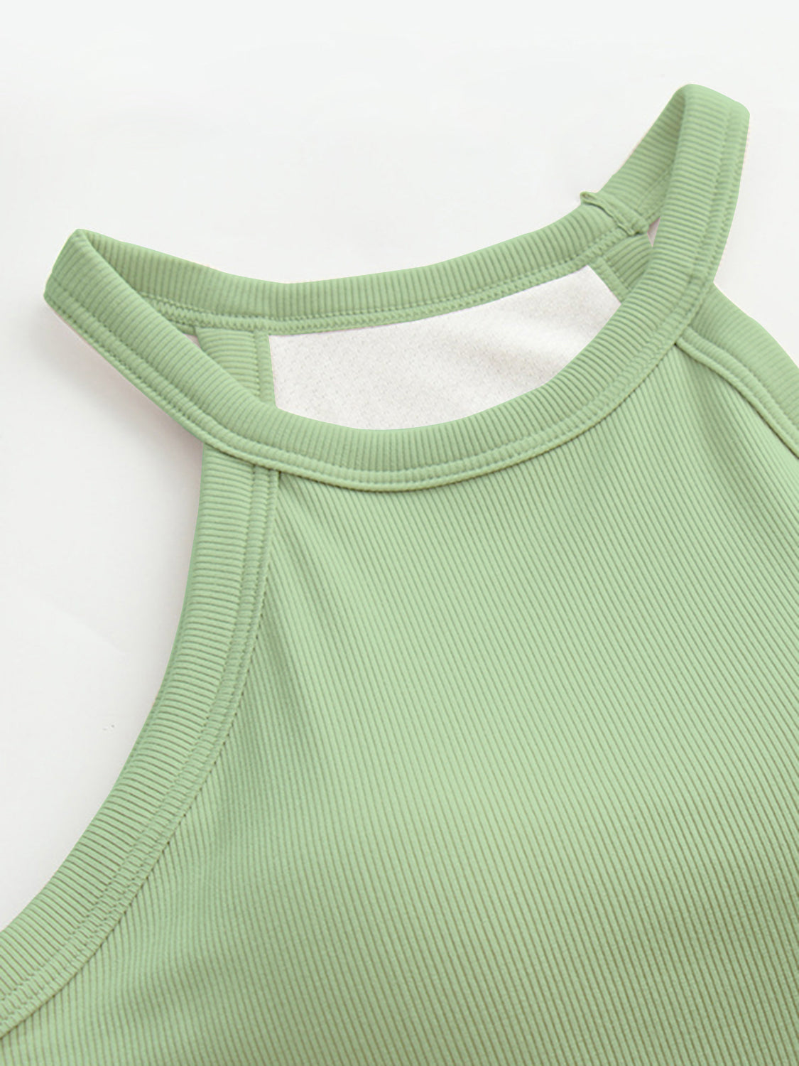 Grecian Neck Tank With Chest Pads