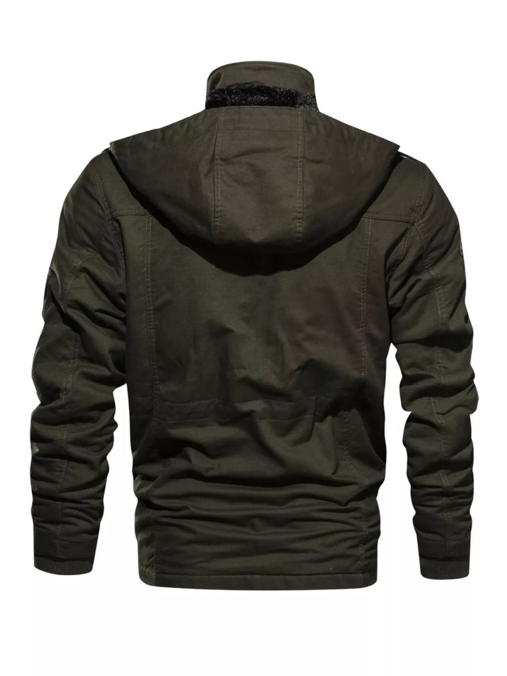 men's men's plus size zip up warm winter coat - lifestyle shot