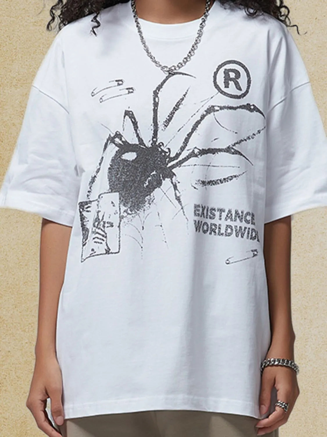 Men's Graphic Round Neck Half Sleeve T-Shirt White