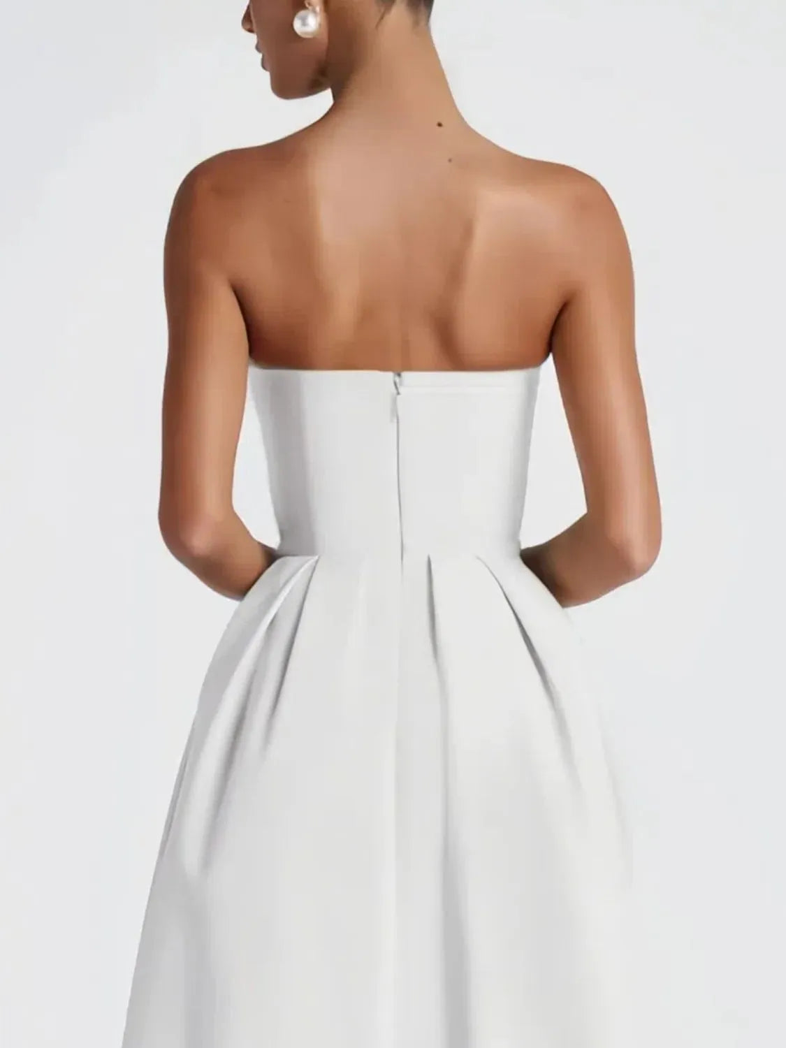 Solid Color Tube Midi Dress – Donjane