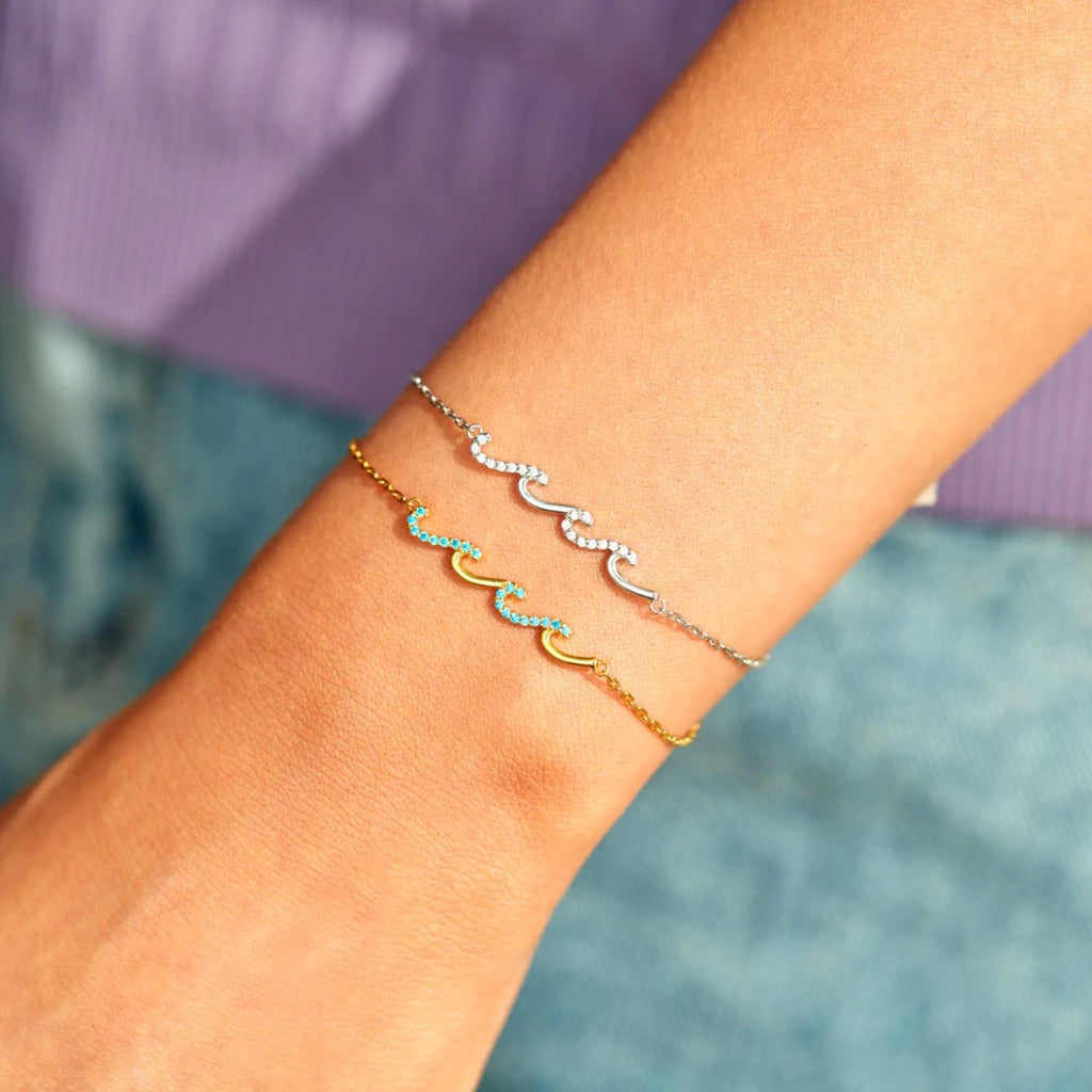 Sparkling 925 sterling silver zircon bracelet for women with zircon stones, minimalist and elegant – Donjane