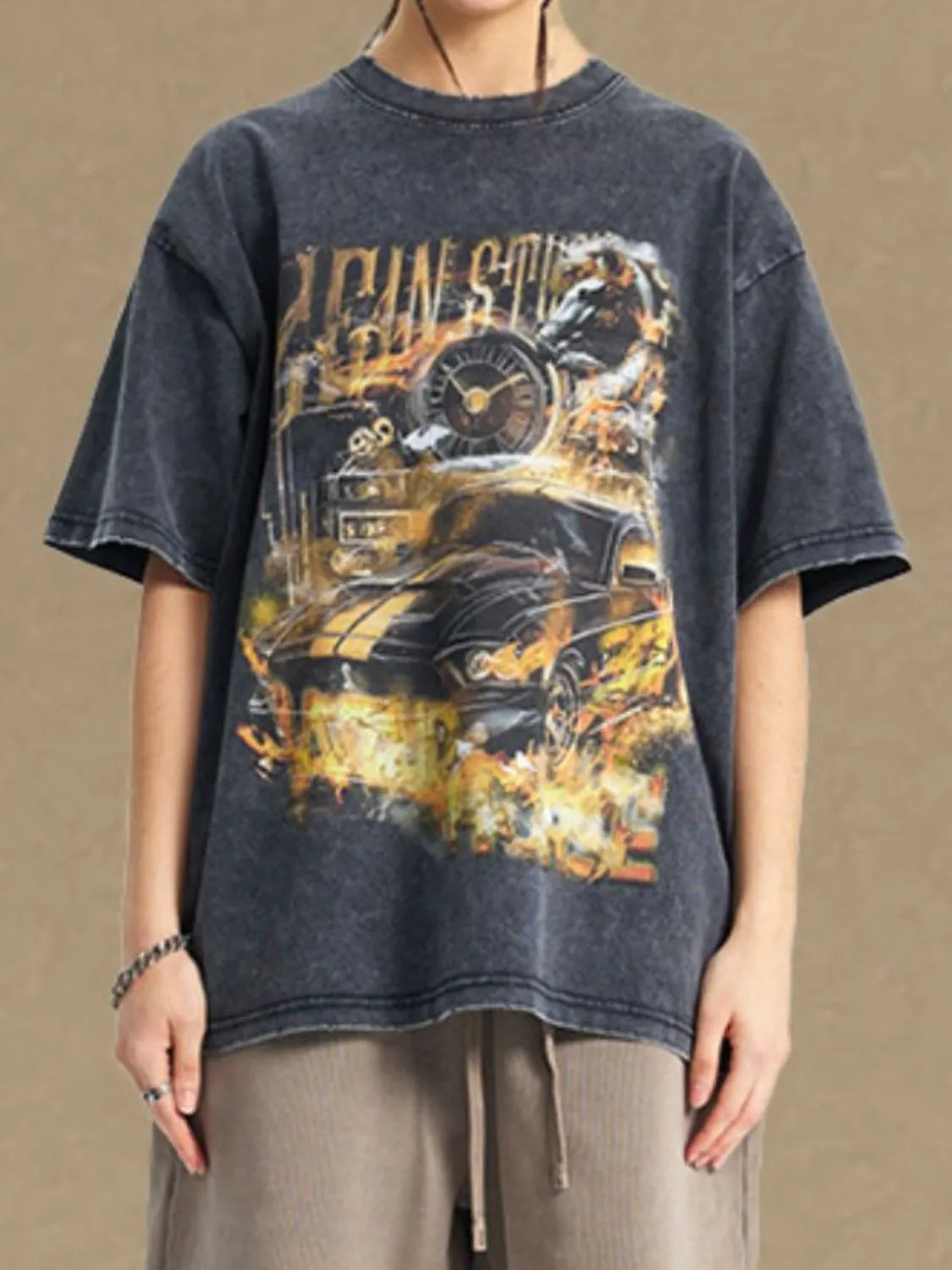 men's graphic round neck half sleeve t-shirt men’s athletic top