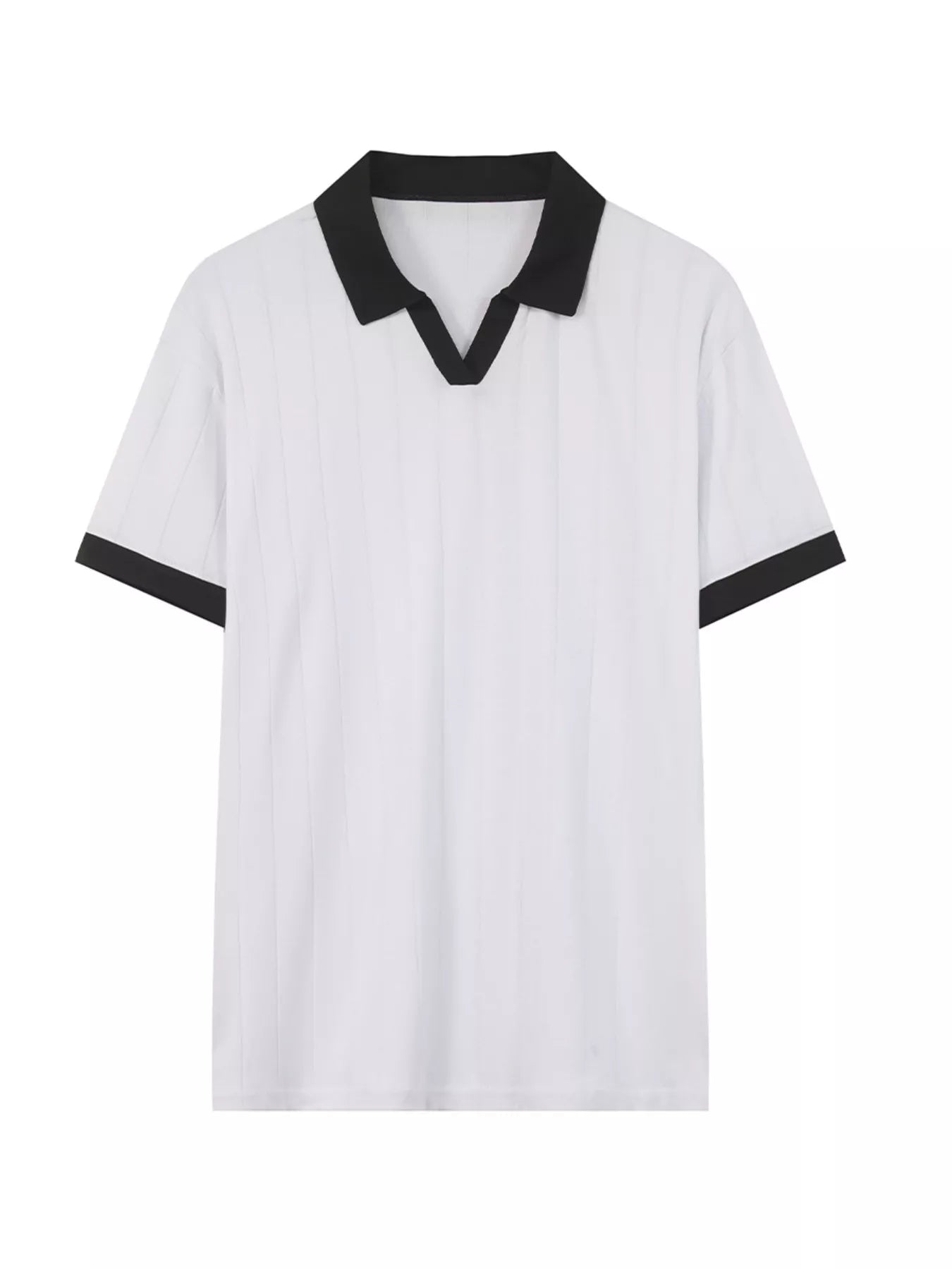 men's men's full size contrast trim short sleeve polo plus size - additional image