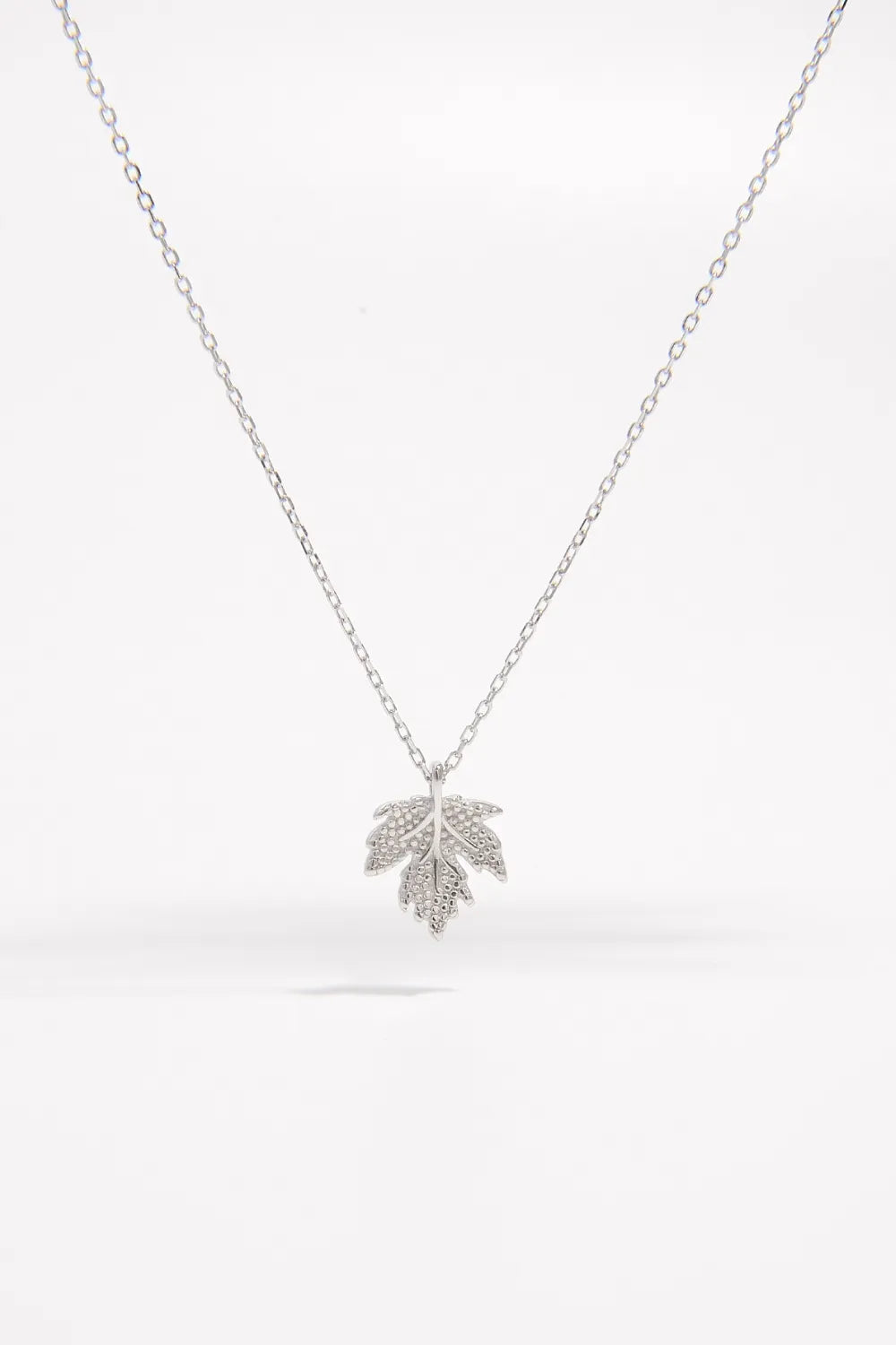women’s apparel — 925 sterling silver zircon maple leaf necklace