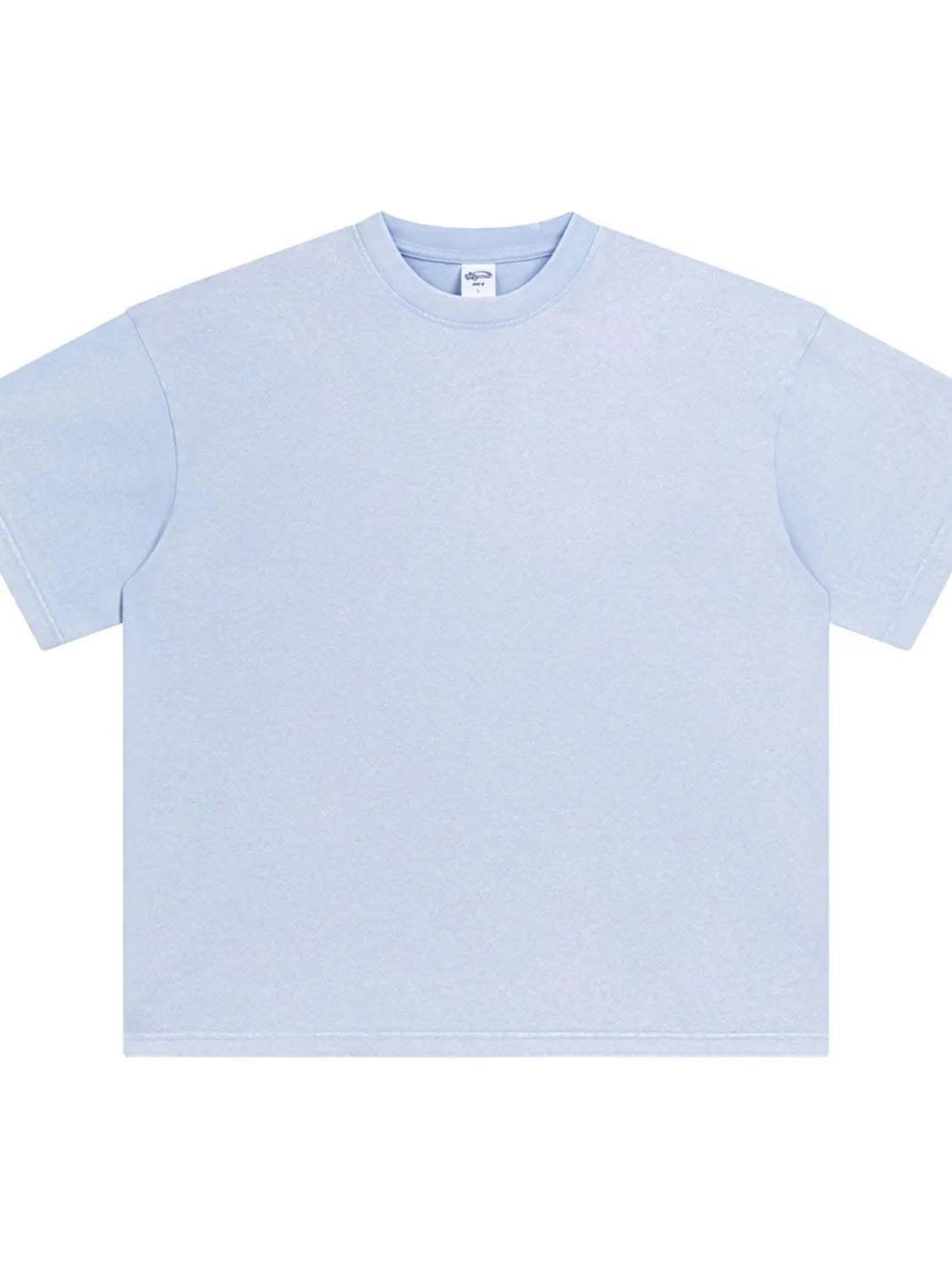 Men's Round Neck Half Sleeve T-Shirt Light Blue